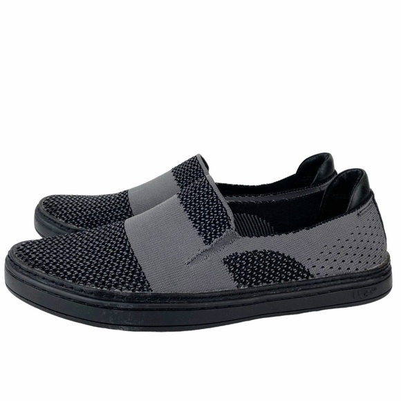 UGG Sammy Slip On Shoe Women’s Size 7.5 Black Grey Knit Upper - Picture 5 of 14